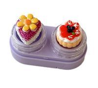 LAIOUSN Kit di lenti a forma di cupcake con strumenti da indossare e porta lenti a cassetto, per stili di vita impegnati e cambio rapido delle lenti, A