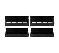 LAIOUSN Mensola multiuso attraente per cucina e bagno con protezione sollevata impedisce la caduta della base perforata di ventilazione negazione trapano richiesto facile rimozione Magazine Storage