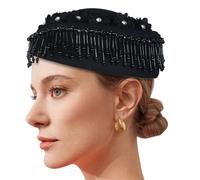 LAIOUSN Novità Nero Berretti Cappello Per Le Donne di Lana Copricapo Per Gli Appassionati E Professionisti Della Moda Donne