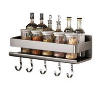 LAIOUSN Organizzatori moderni delle spezie della canna di fucile fissato al muro per le piccole cucine senza perforazione dell'installazione di disegni della decorazione