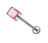 LAIOUSN Piercing per lingua rettangolare per individui alla moda alla ricerca di stili unici in robusto acciaio inossidabile, Misura unica, come descritto, come descritto