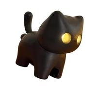 LAIOUSN Portachiavi a forma di gatto nero con LED automatico che si illumina per trovare la notte e divertente suono miao per alleviare lo stress, confezione regalo inclusa effetto sonoro, A, E