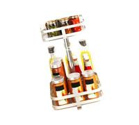 LAIOUSN Scaffale di stoccaggio del controsoffitto Mensola rotonda regolabile per la cucina Accessorio del bagno Robusta costruzione in metallo Livelli regolabili Mensola da cucina Organizzatori