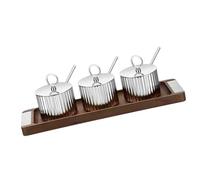 LAIOUSN Set di barattoli per condimenti a lungo termine per sale e zucchero e realizzati in vetro per alimenti che offrono un'efficace tenuta contro e ossidazione set di strumenti