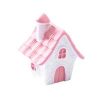 LAIOUSN Statua della scultura della casa del fumetto divertente figurina creativa divertente da collezione statue da giardino in resina a fungo