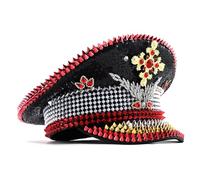 LAIOUSN Unico Glitter Cappello Elegante Paillettes Impreziosito Cappello Capitano Elegante Partito Unisex Moda Accessorio Addio Al Nubilato