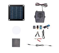 LAIOUSN Ventola solare densa per uso invernale in cooperative serre, include porta USB, alloggiamento impermeabile, stufa a propulsione solare dietro le quinte