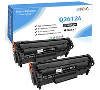 LAIPENG 12A Q2612A Cartuccia Toner Compatibile per HP LaserJet 1010 1012 1015 1018 1020 1020 plus 1022 3015 3020 3030 3050 3052 3055 M1005 MFP M1319 MFP Stampanti fino a 2000 Pagine (Nero x 2)
