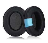Laipuke Cuscinetti Cuffie Compatibile con ATH M50 M40 M30 HyperX Cloud Alpha Flight Stinger MDR 7506 V6 V7 Padiglioni Cuffie di Ricambio in Spugna e Pelle PU, 1 Paio, Nero