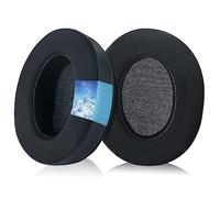 Laipuke Cuscinetti Cuffie Compatibile con ATH M50 M40 M30 MDR 7506 V6 V7 | per HyperX Cloud Alpha Flight Stinger Core, Padiglioni Cuffie di Ricambio in Tessuto di Seta e Cooling-Gel, 1 Paio, Nero