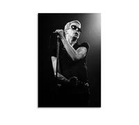 LAIRIBA Poster su tela in bianco e nero di Singer_Lou Reed, stile retrò, 30 x 45 cm, senza cornice