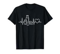 Lairy Lover Heartbeat ECG Formaggio al Latte Pulse Line Art Maglietta