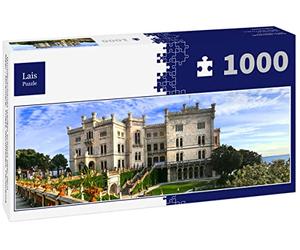 Lais Puzzle Bellissimo Castello Bianco sopra Il Mare - Miramare. Trieste, Italia Settentrionale, Panorama 1000 Pezzi