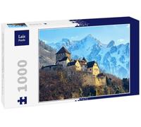 Lais Puzzle Castello di Vaduz, Liechtenstein, con montagne alpine innevate sullo sfondo 1000 pezzi