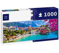 Lais Puzzle Cefalonia, Grecia. Il colorato villaggio di Assos a Cefalonia, Grecia, Panorama 1000 pezzi