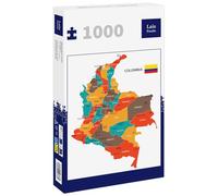 Lais Puzzle Colombia - Mappa e Bandiera 1000 Pezzi