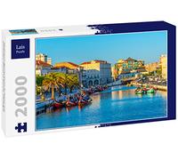 Lais Puzzle Le barche del Moliceiro ormeggiate nel canale centrale di Aveiro, Portogallo 2000 pezzi