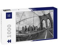 Lais Puzzle New York, Ponte di Brooklyn con Cavi in Bianco e Nero 1000 Pezzi