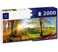 Lais Puzzle Paesaggio forestale in Autunno con Raggi di Sole, Panorama 2000 Pezzi
