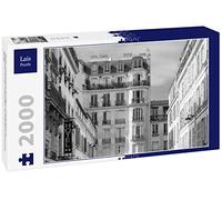 Lais Puzzle Parigi, Strade ed edifici affascinanti, facciate tipiche parigine nel Marais in Bianco e Nero 2000 Pezzi