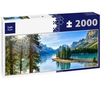 Lais Puzzle Vista panoramica di Spirit Island nel Lago Maligne, Parco Nazionale di Jasper, Alberta, Canada 2000 Pezzi Panorama