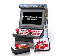 LAISHUNN Mini macchina arcade, 300 giochi a 8 bit integrati, schermo a colori 4.3, joystick a 8 vie, console di gioco retrò portatile