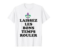 Laissez Les Bons Temps Rouler Mardi Gras Costume Fleur Lis Maglietta