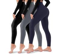 Laite Hebe Confezione da 3 Leggings da Donna, Senza trasparenza, a Vita Alta, Controllo della Pancia, Pantaloni da Yoga, Allenamento, Corsa, Legging, 03-assortiti01, Small/Medium