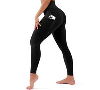 Laite Hebe Leggings da Donna, a Vita Alta, Lunghezza Intera, Morbidi, Pantaloni da Yoga, per Allenamento, Atletica, Tutti i Giorni, 02-Tasche-Nero, Small/Medium