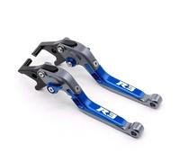 Laiteanqi Compatible With YZF-R3 YZF R3 2014-2020 2019 For Moto Leve Freno Frizione Pieghevoli Manopole Manubrio YZF-R3 Maniglie Leve Leva Freno e Frizione(Blue4)
