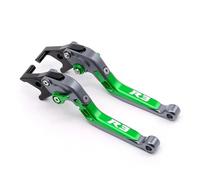 Laiteanqi Compatible With YZF-R3 YZF R3 2014-2020 2019 For Moto Leve Freno Frizione Pieghevoli Manopole Manubrio YZF-R3 Maniglie Leve Leva Freno e Frizione(Green2)
