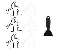 Laitejituan 6 Pezzi Adesivi Auto Divertenti, Adesivi per Auto con Promemoria AntiGraffio, Graffi sulla Vernice Dell'auto La Linea Adesivo AntiGraffio Angry Man 8,4 X 8,1 cm (Nero, Bianco)