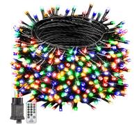 LaiTeny Luci Albero di Natale Esterno - 50M 500LED Colore Catena Luminosa, Luci Stringa a Spina Con 8 Modalità Impermeabile Timer Telecomando luci da Interno Natalizie