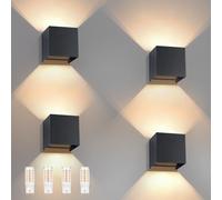 Laittiin Lampada da parete a LED per esterni - 4ER Lampada da parete per | esterni nera IP65 Lampada da esterno impermeabile 3000K Luci da parete per interni con luce G9 sostituibile per corridoio