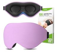 Laitver Mascherina per Dormire 3D per Uomini e Donne, Innovativa Mascherina Maschera Occhi per Dormire per Dorme sul Fianco, Bloccare la Luce, Super Morbido, Traspirante per Sonno, Pisolino, Viaggi