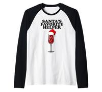 L'aiutante Preferito di Babbo Natale Vino Rosso Maglia con Maniche Raglan