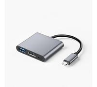 LAIVIYA 3 in 1 Adattatore USB C a HDMI, Adattatore Tipo C aHDMI, Multiporta USB C Hub Tipo C AdattatoreCon 4K HDMI to CableHDMI, 4K 60 Hz, per TV AdattatoreLaptops e altri tipi di dispositivi C