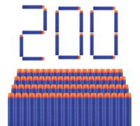 LAIVIYA Nerf, 200 freccette nerf, 7,2 cm proiettili pistola giocattolo ParaNerf N-Strike Elite Series Blasters, freccette in schiuma ricaricabile, NerfDarts per Blaster, regalo di festa (blu)
