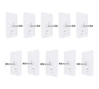 LAJAR 10 ganci adesivi a vite per montaggio a parete, senza traccia, per bagno, cucina, doccia (16 mm)