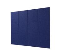 LAJAR Grandi piastrelle da parete in feltro, confezione da 12 lavagne in sughero alternative con linguette adesive rimovibili, bacheche in feltro per ufficio, scuola e casa (blu scuro)