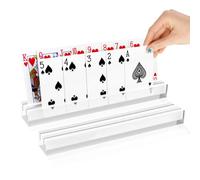 Lajiakoy® Porta Carte da Gioco, 2 PCS, Supporto di Carte, Organizzatori di Carte per Bambini Anziani Adulti Disabili Mani Artritiche (Bianco)