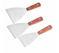 Lajiakoy® Spatola Triangolare Professionale, Acciaio Inossidabile, Paletta Cucina, Spatola per Pizza e Hamburger, Barbecue (3 Pezzi)