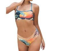 LaJolieFun - Costume da bagno da donna 2 in 1 - Bikini & Set Lingerie - Monokini & Reggiseno ultra confortevole - Mantenimento naturale, materiale riciclato, resistente e morbido - S a XL, Multicolore