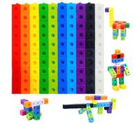 LAJUP 100 Pezzi Set di Attività per Cubi, Cubi da Incastrare, Giochi Didattici di Matematica per Bambini, Cubi per Contare Set di Cubi per Lo Sviluppo Delle Capacità Matematiche, Dai 5 Anni