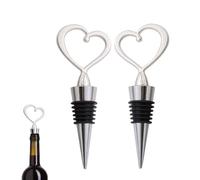 LAJUP 2 Tappi Per Bottiglie Vino, Tappo Vino Sottovuoto In Plastica, Tappo Per Spumante Riutilizzabili A Prova Di Perdite Adatto Per Vino Rosso, Champagne, Prosecco, Vino Frizzante (Argento)