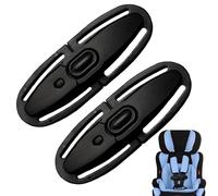 LAJUP 2pcs Fibbia Gancio Cintura Seggiolino Auto Bambino, Dispositivo di Sicurezza Seggiolino Auto, Impedisce al Bambino di Togliere le Braccia Dall’imbracatura, per Seggiolini e Passeggino (Nero)