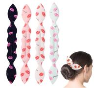 LAJUP 4 Pezzi Chignon Per Ciambella Hair Bun Maker Accessori Per Capelli Riutilizzabile Spugna Schiuma Hair Styling Tools Francese Twist Bigodino Strumento Clip Panino Abile Per Ragazzeper Donna