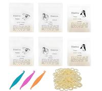 LAJUP 600 Pcs Elastici Ortodontici 1/8 Elastici In Gomma 3/16 Ortodontica Elastici Multiuso Dentale Dentale Gap Ortodontico 5/16 Fasce Elastiche Trasparenti Rubber Band Oral Orthodontics Strumento