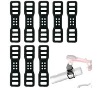 LAJUP 8 Pezzi Cinghia Per Bici, Fascia Elastica Per Torcia Elettrica, Telefono, Supporto Per Altoparlante, Fascia Per Faro, Fanale Posteriore, Leggeri Guida Specchio