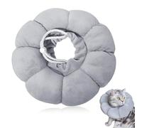 LAJUP Collare Protettivo Gatto, Collare Elisabettiano Morbido Anti Morso, Recupero Post-Operatorio e Ferite, Grigio